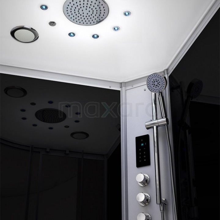 Parní sprchový box Mocoori Modera černá verze 80x80x219cm
