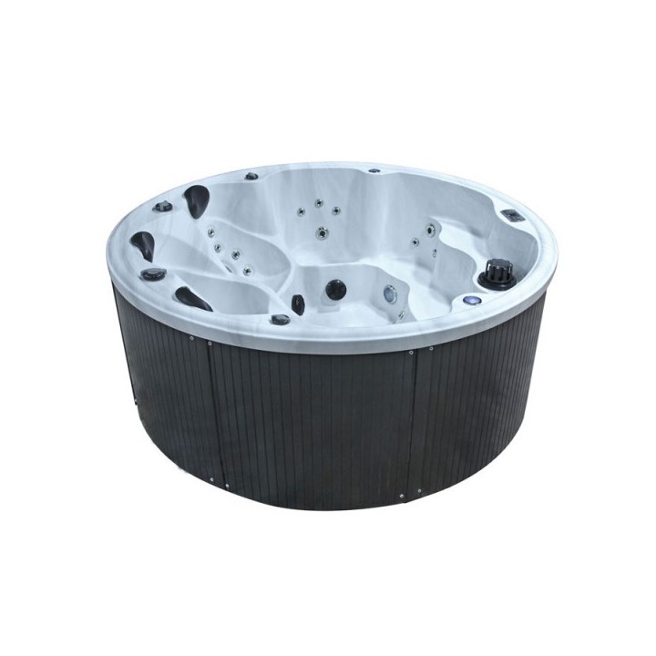 Venkovní vířivá vana EO-SPA IN-097 classic SilverMarble/šedá 224x224cm