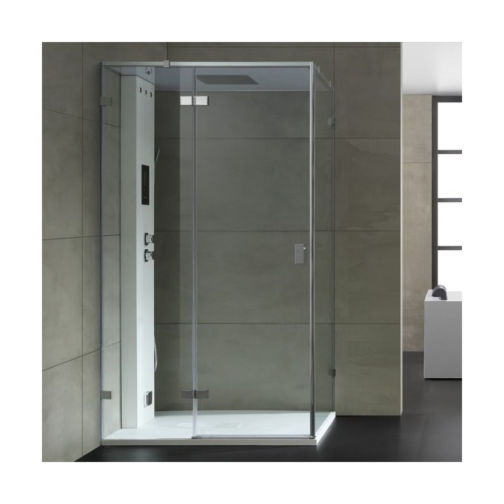 Parní box EAGO DZ107F15 bílá lesklá verze 120x90cm / levá bez vaničky