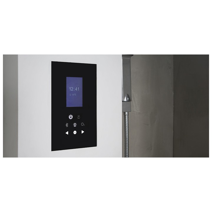 Parní box EAGO DZ107F15 bílá lesklá verze 120x90cm / levá bez vaničky