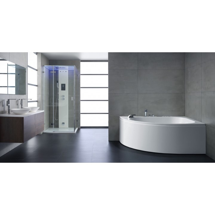 Hydromasážní vana AWT GE1108E 180x130 pravá
