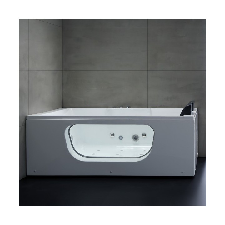 Hydromasážní vana AWT GE123ETSL 188x125 (bluetooth, osvětlení trysek)