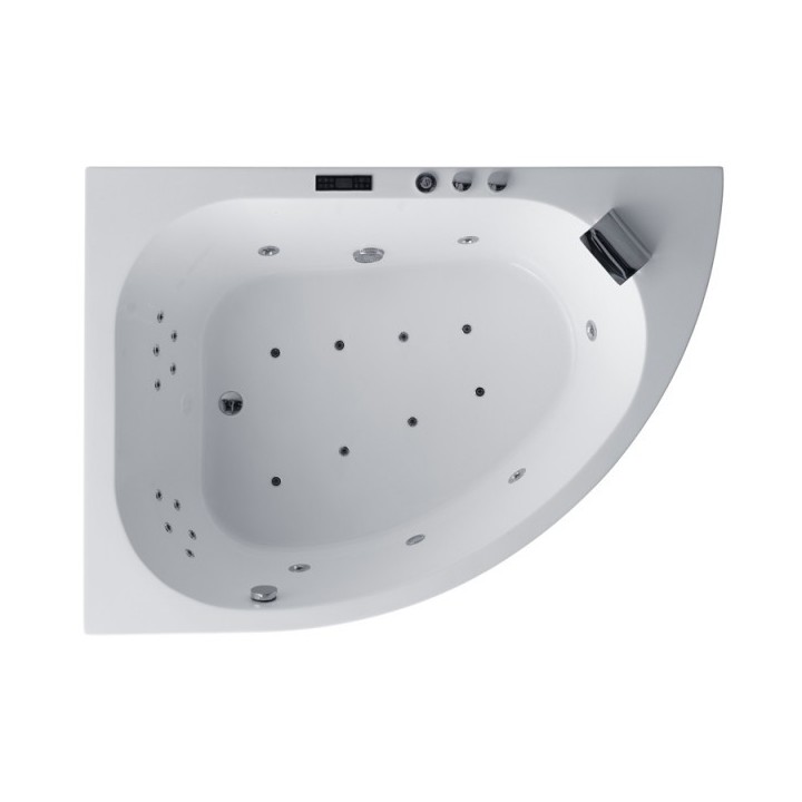 Hydromasážní vana AWT GE120TSL 190x130 (bluetooth, osvětlení trysek)