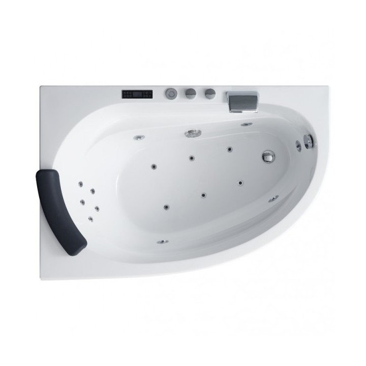 Hydromasážní vana AWT GE118TSL 180x130 pravá (bluetooth, osvětlení trysek)