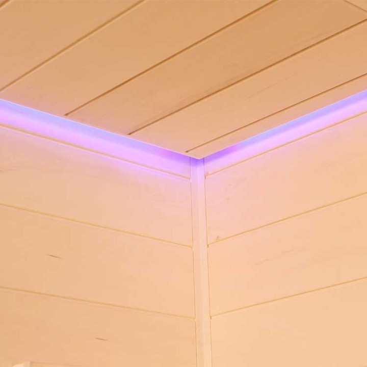 Kombinovaná finská sauna s infrazářiči AWT E1205B IR topol 207x198 9kW Vitro