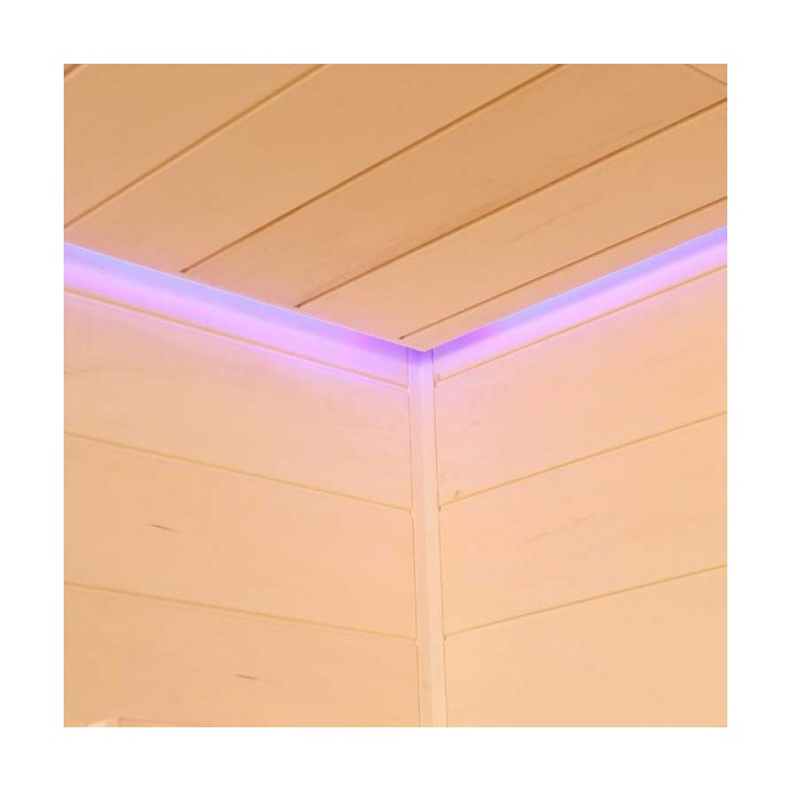 Kombinovaná finská sauna s infrazářiči AWT E1202A IR topol 267x198 9kW Cilindro