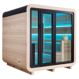 Venkovní sauna AWT THE CUBE X2 Hemlock 225x225 Eos Cubo 9kW