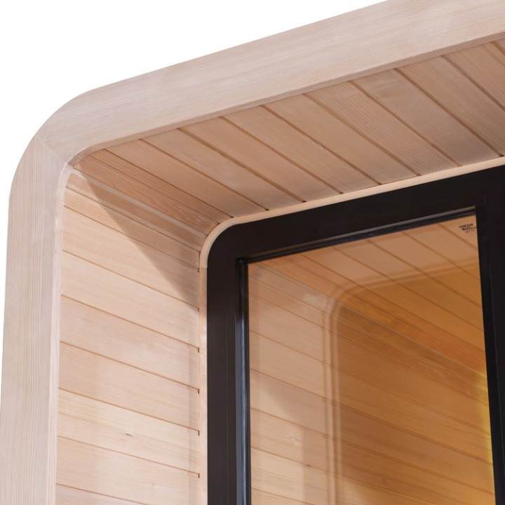Venkovní sauna AWT THE CUBE X3 Hemlock 225x225 bez saunových kamen