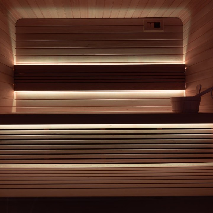 Venkovní sauna AWT THE CUBE X3 Hemlock 225x225 Eos Cubo 9kW