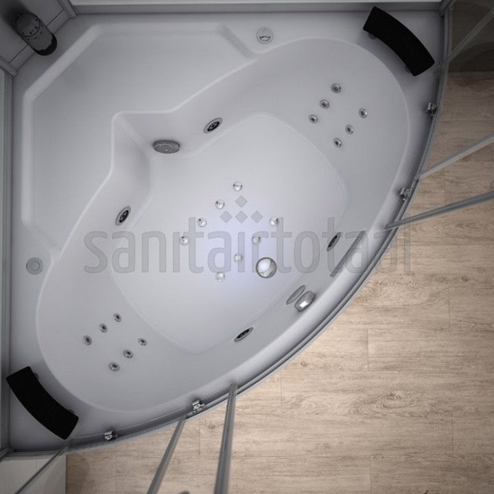 Parní box s hydromasážní vanou Mocoori MODERA 140x140x223,5cm