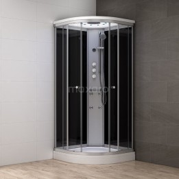 Masážní sprchový box Mocoori Modera černá verze 90x90x219cm