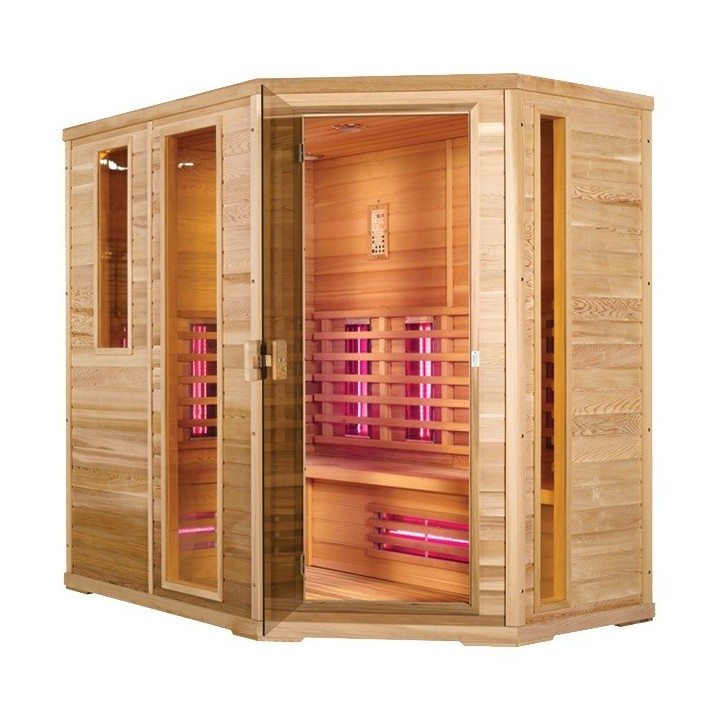 Infračervená sauna EXCLUSIVE SEVEN levá verze / kanadská borovice 210x140x200cm pro 4-5 osob