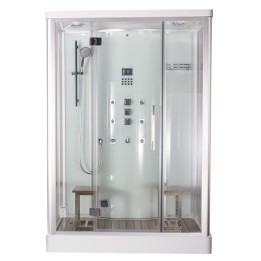 Parní sprchový box EAGO AWT DZ956F8 bílý 150×90