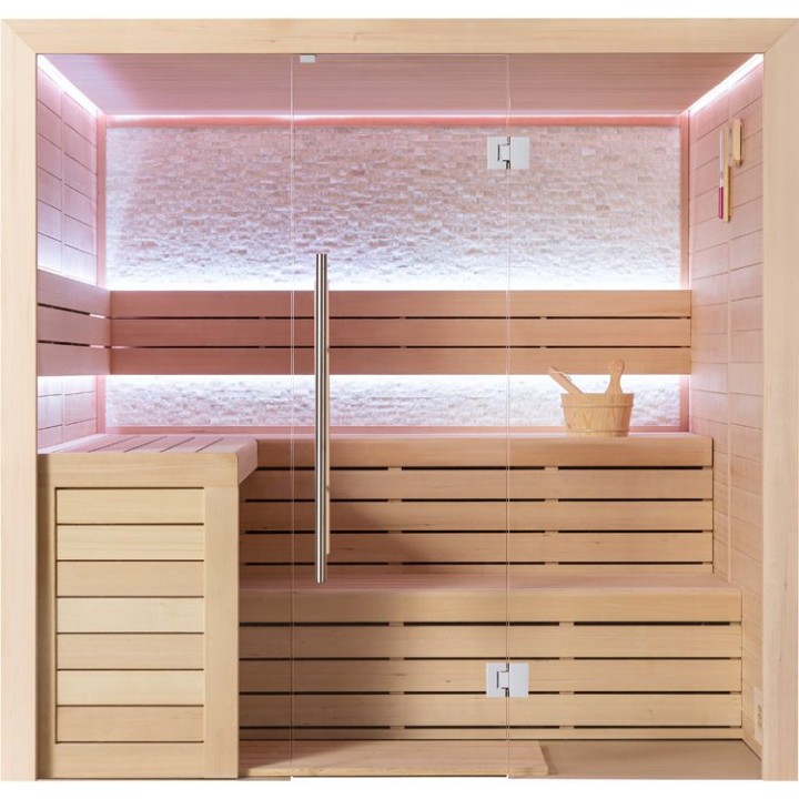Finská sauna EAGO AWT E1602A hemlock 220×200 bez kamen