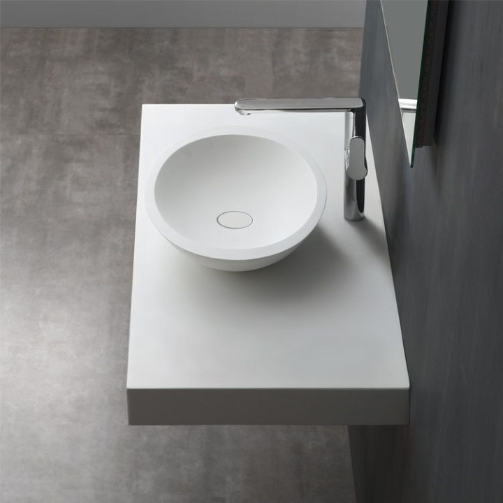 Koupelnový nábytek – set StoneArt LQ610-17 levé provedení bílý 100×40 lesklý