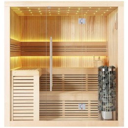 Finská sauna EAGO AWT E1112B hemlock 200×170 9 kW Cilindro