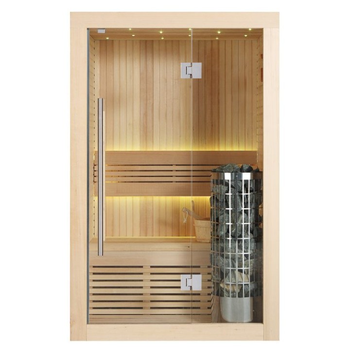 Finská sauna EAGO AWT E1113C hemlock 120×105 6,8 kW Cilindro