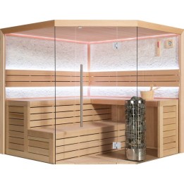 Finská sauna EAGO AWT E1601C hemlock 180×180 9 kW Cilindro