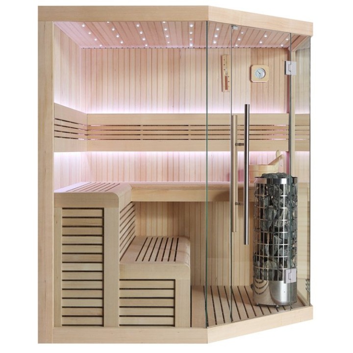 Finská sauna EAGO AWT E1111C hemlock 180×180 bez kamen
