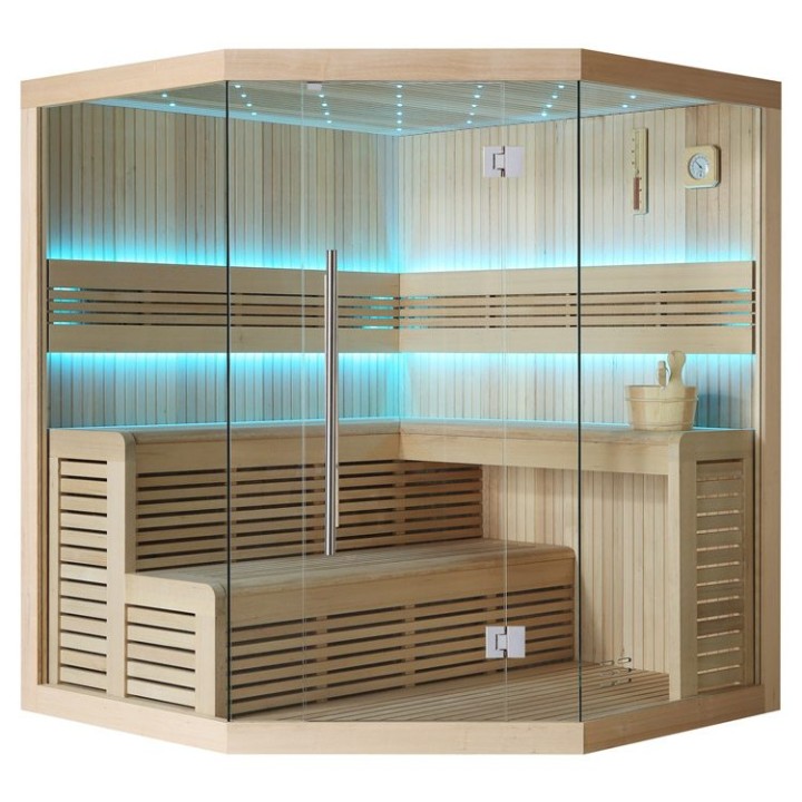 Finská sauna EAGO AWT E1111C hemlock 180×180 bez kamen