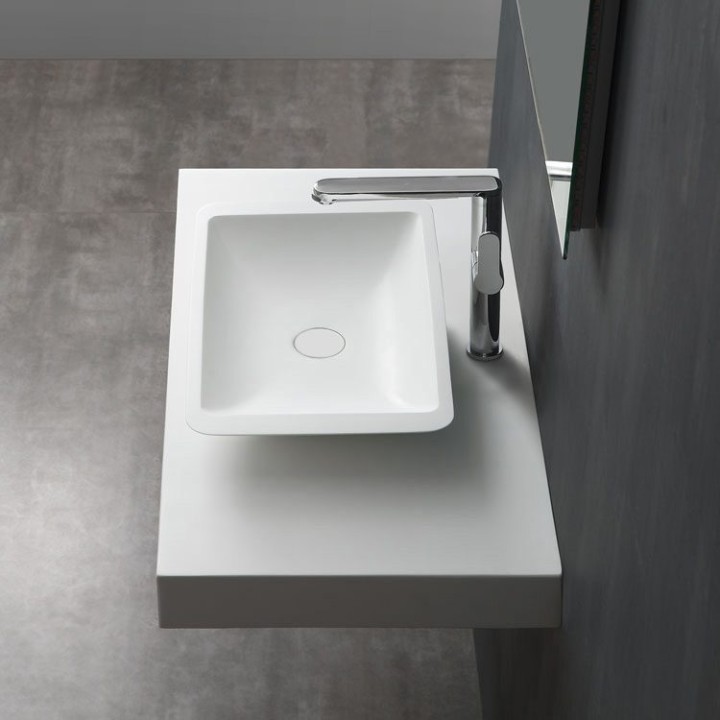 Koupelnový nábytek – set StoneArt LQ610-18 levé provedení bílý 100×40 mat