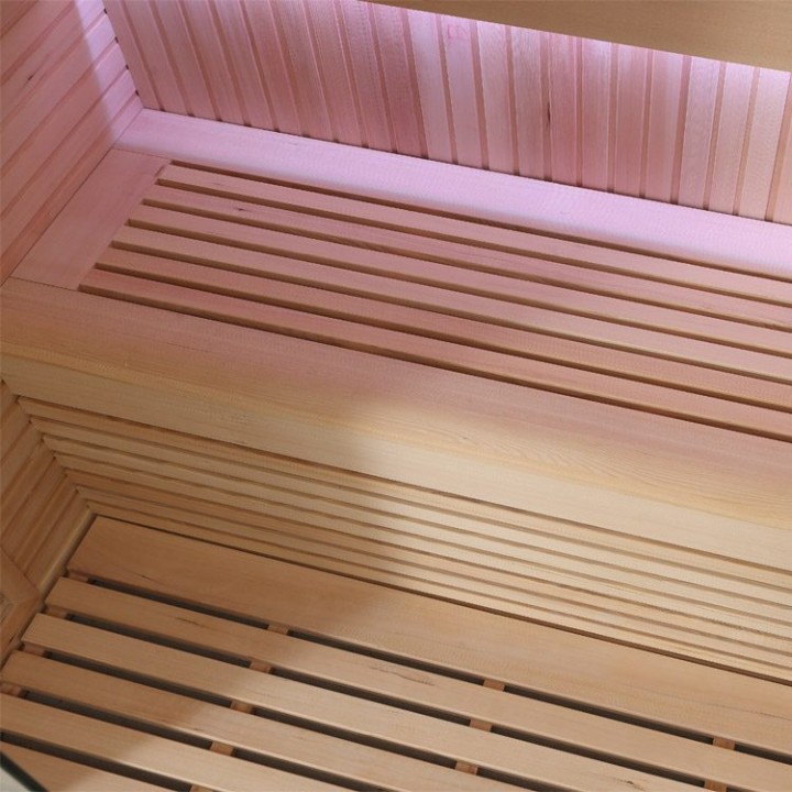 Finská sauna EAGO AWT E1113B hemlock 150×105 4,5 kW TheWall