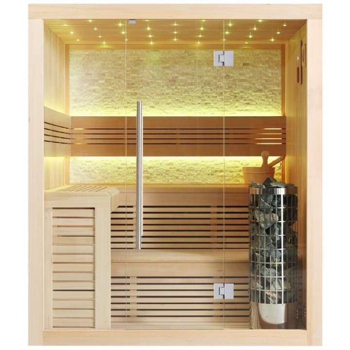Finská sauna EAGO AWT E1102C hemlock 180×150 9 kW Cilindro