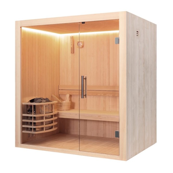 Finská sauna EAGO AWT B1803A borovice 180×120 7 kW TheWall Bi-O