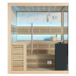 Finská sauna EAGO AWT E1105C hemlock 180×180 9 kW Virta