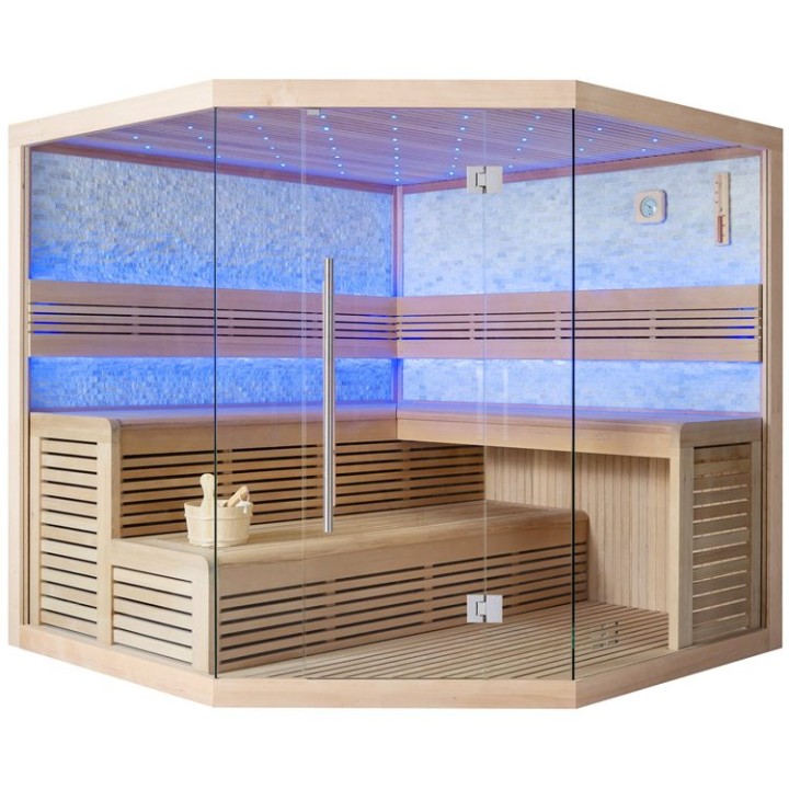 Finská sauna EAGO AWT E1101A hemlock 220×220 bez kamen