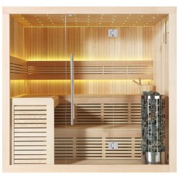 Finská sauna EAGO AWT E1112A hemlock 220×200 9 kW Cilindro