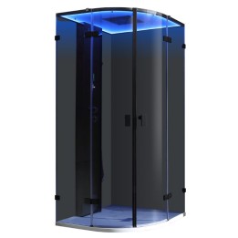 Parní sprchový box EAGO AWT LD110F15 černý 90×90