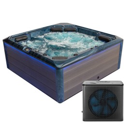 Venkovní vířivka EAGO AWT IN-703 s tepelným čerpadlem OceanWave 225×225 šedá