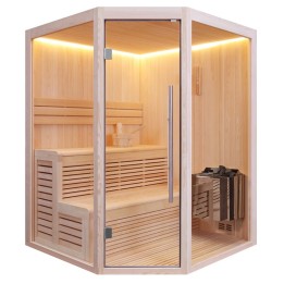 Finská sauna EAGO AWT B1801B borovice 160×160 7 kW TheWall Bi-O