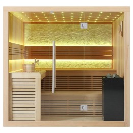 Finská sauna EAGO AWT B1102A hemlock 220×200 9 kW EOS BiO-Cubo