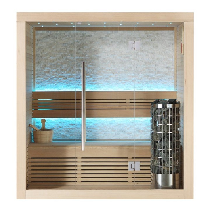 Finská sauna EAGO AWT E1103B hemlock 150×105 6,8 kW Cilindro