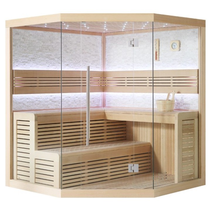 Finská sauna EAGO AWT E1101C hemlock 180×180 bez kamen