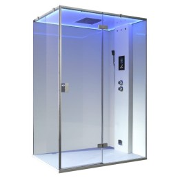 Parní sprchový box EAGO AWT LD211F15 bílý 150×90 pravé provedení