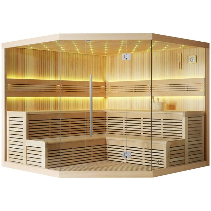 Finská sauna EAGO AWT E1111XL hemlock 250×250 bez kamen