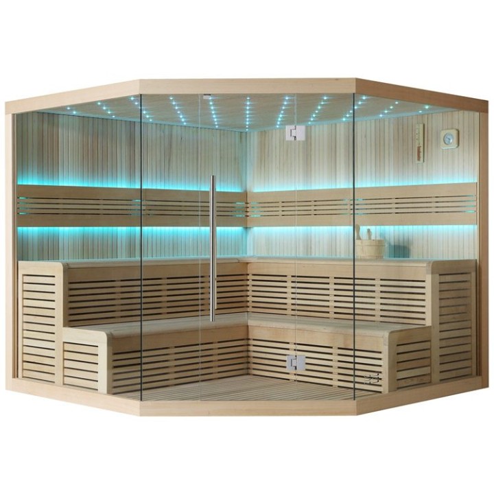 Finská sauna EAGO AWT E1111XL hemlock 250×250 bez kamen