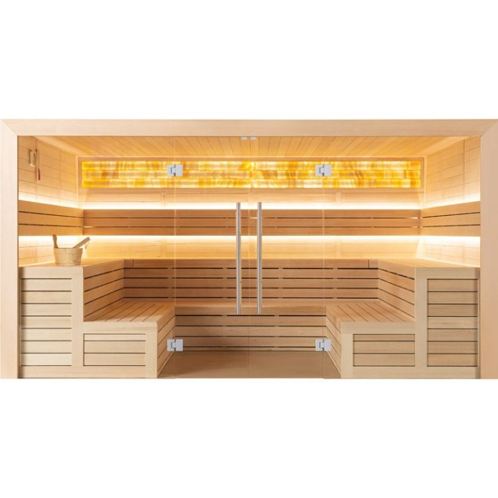 Finská sauna EAGO AWT B1620A hemlock 400×300 15,8 kW Virta Bi-O