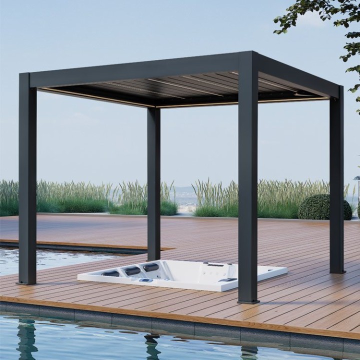Pergola EAGO AWT P8-3A extreme antracit 3×3 m elektrická