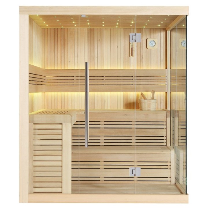 Finská sauna EAGO AWT E1115C hemlock 180×180 bez kamen