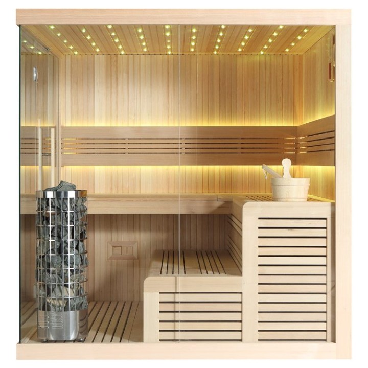 Finská sauna EAGO AWT E1115C hemlock 180×180 bez kamen