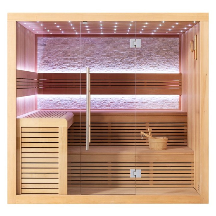 Finská sauna EAGO AWT E1102C hemlock 180×150 bez kamen