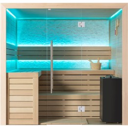 Finská sauna EAGO AWT E1602B hemlock 200×170 9 kW Virta