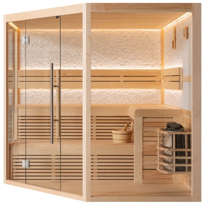 Finská sauna EAGO AWT B1816A borovice 220×220 9 kW Viking Bi-O