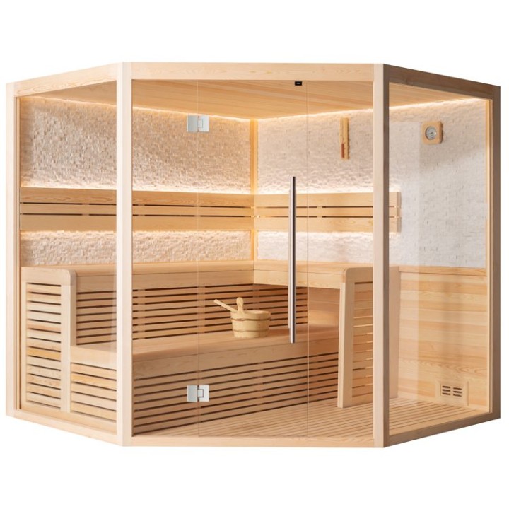Finská sauna EAGO AWT E1816A borovice 220×220 bez kamen