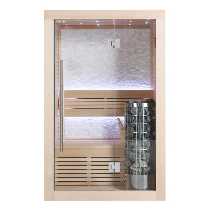 Finská sauna EAGO AWT E1103C hemlock 120×105 6,8 kW Cilindro