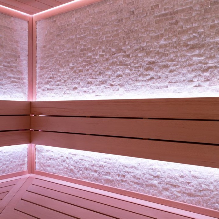 Finská sauna EAGO AWT B1603B hemlock 200×180 9 kW EOS Bi-O Cubo